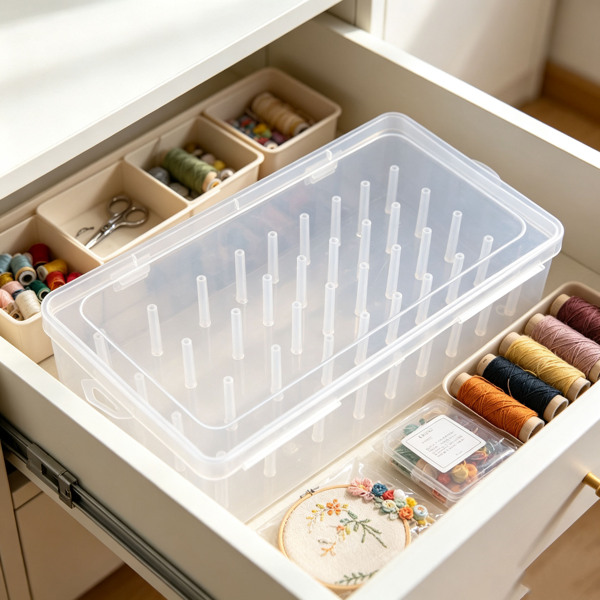 Embroidery Floss Thread - Caja Organizadora de Bobinas de Hilo,