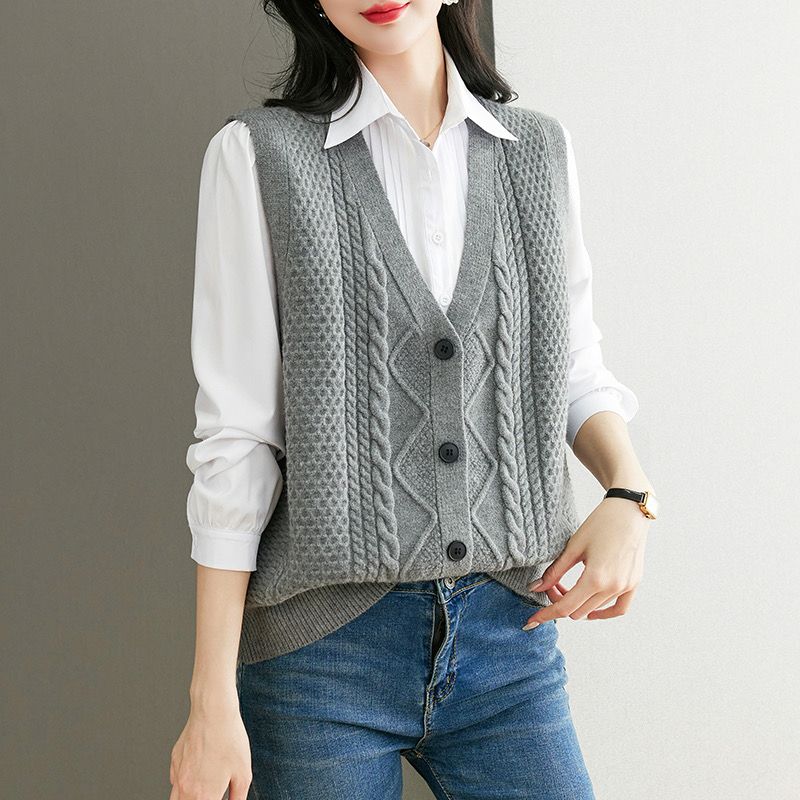 Suéter de punto para mujer, Ch - Sewing Vest reseña y precio